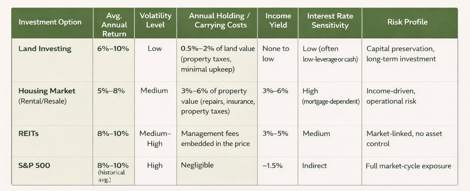 land investment comparison guide